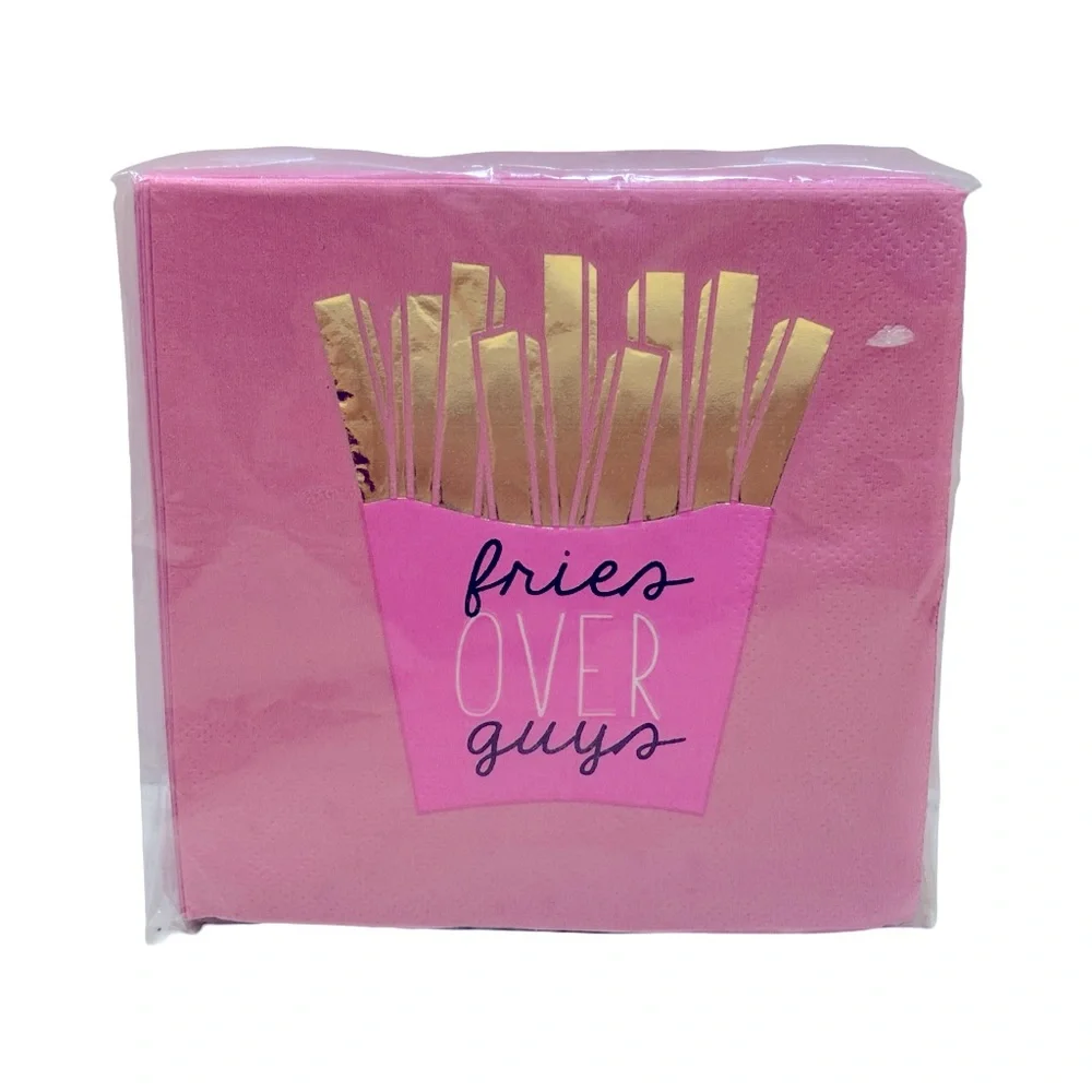 Nordstrom Pink and‎ Gold Fries Over Guys Napkins